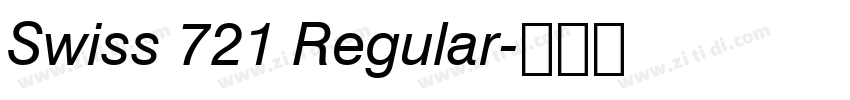 Swiss 721 Regular字体转换